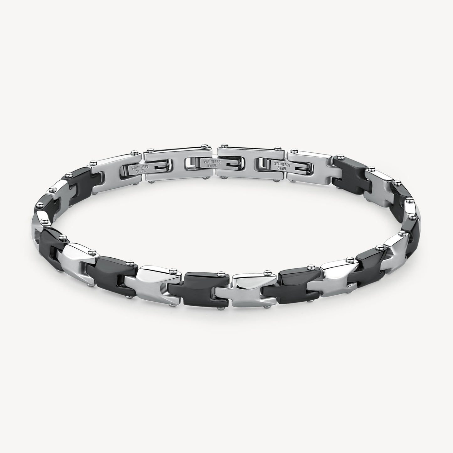Brazalete Backliner revestimiento de pvd color rutenio