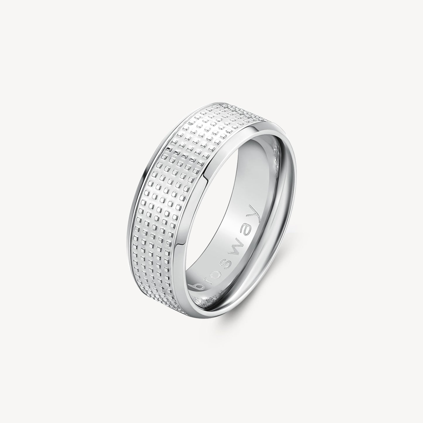 Anillo Bullet pulido y arenado.