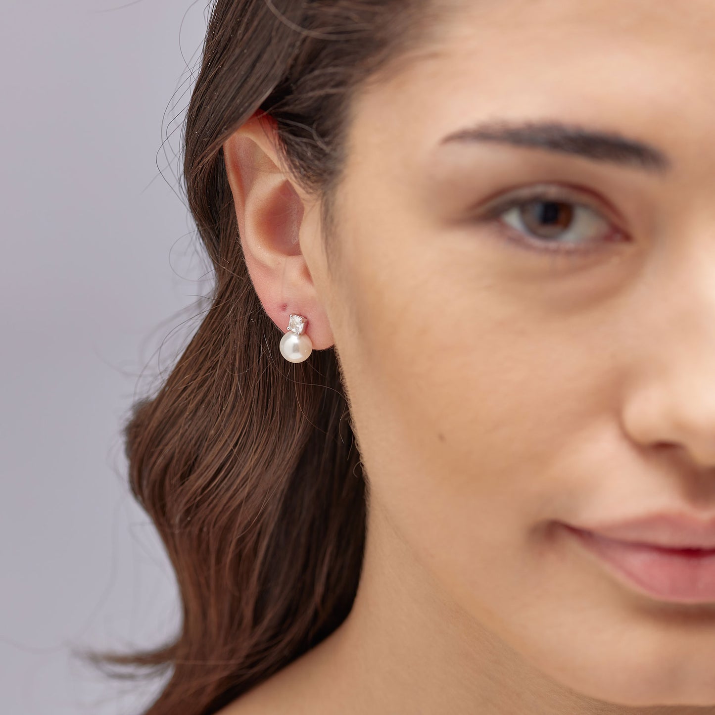 Pendientes de lóbulos Fancy con perlas