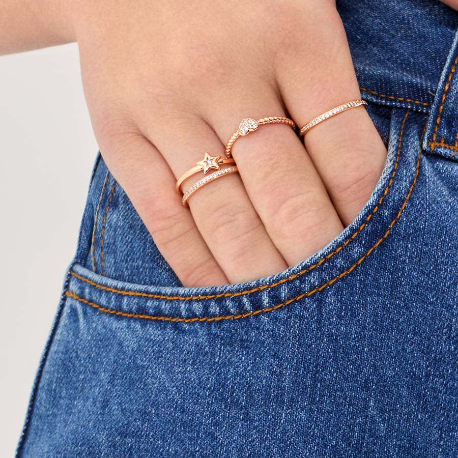 Anillo Veretta oro rosa