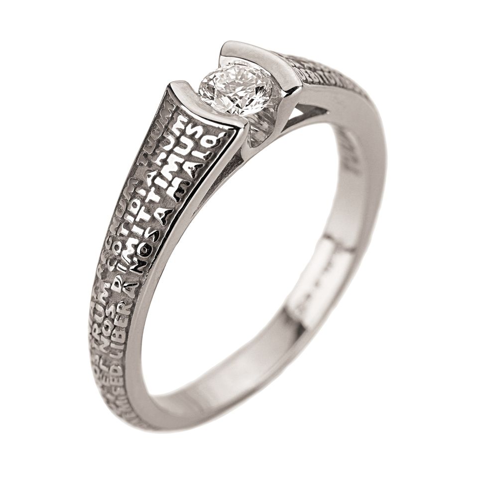 Anillo Unicus oro blanco 18K con brillante 0.20ct