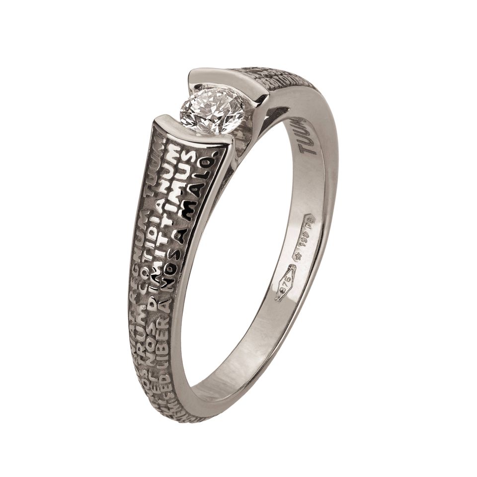Anillo Unicus oro blanco 18K con brillante 0.20ct