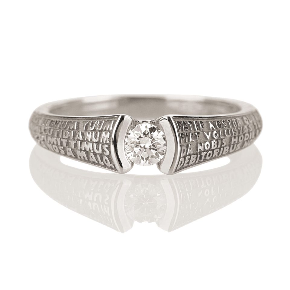 Anillo Unicus oro blanco 18K con brillante 0.20ct